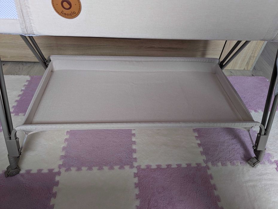 Бебешко легло Lionelo Luna 2 в 1 Beige Sand с матрак