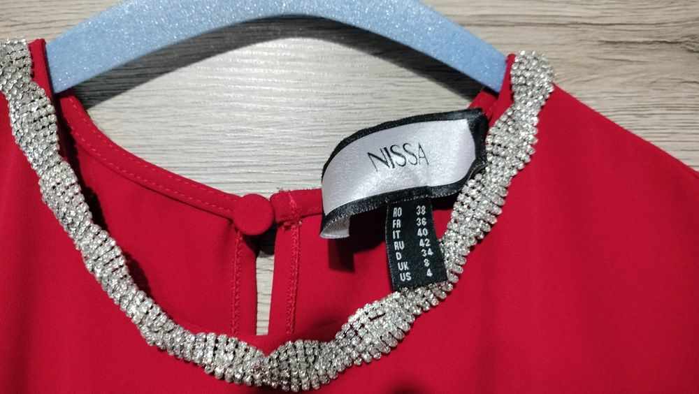 Rochie de seara  eleganta plisata cu aplicații din cristale,