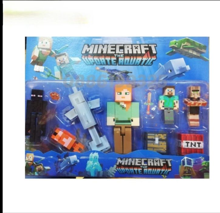 Комплект фигурки Майнкрафт Minecraft Update Aquatic 1