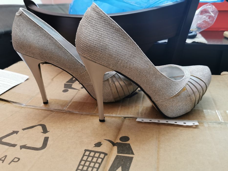 Обувки естествена кожа Forever и чантичка