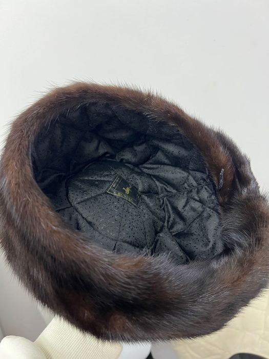 Норковая шапка беретка