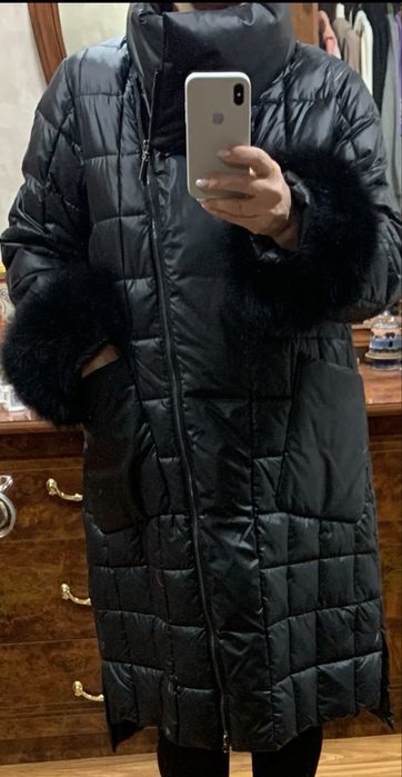 Пуховик женский длинный
