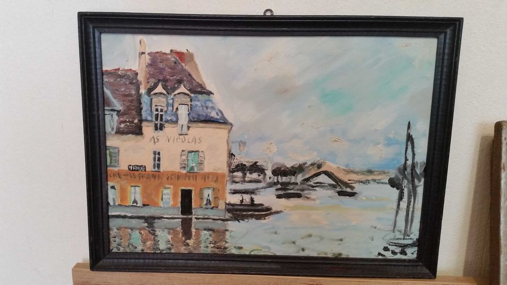 Картина, рисувана с маслени бои на картон.