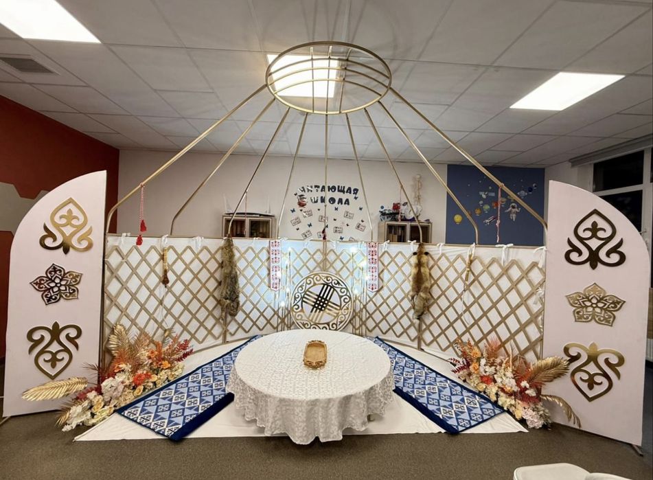 Жарты киіз үй.Полу юрта