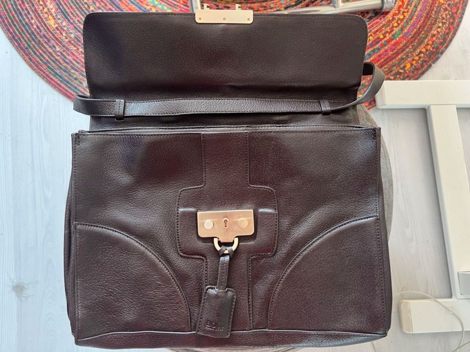 Geanta din Piele naturala business, unisex, marca HUGO BOSS AUTENTICA