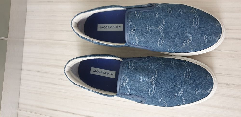 Jacob Cohen Embroidered - Logo Denim Sneakers Italy  42/27см ОРИГИНАЛ!