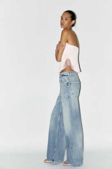 Топ Zara в бельевом стиле из сатина