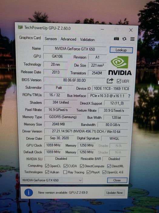 Видеокарта GTX650 2gb