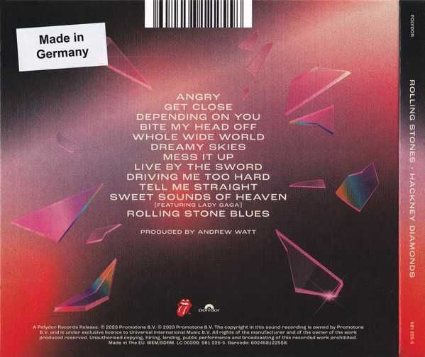CD Rolling Stones - Hackney Diamonds 2023 Limited Edition Digipak