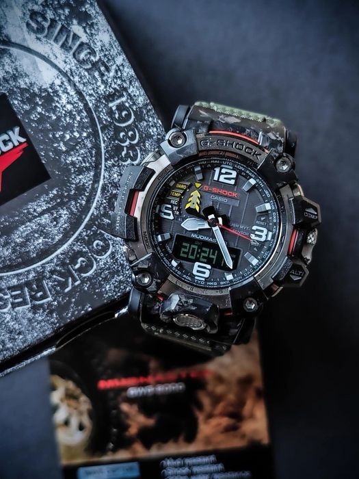 Casio G-Shock Mudmaster GWG-2000 cu cutie originală - Carbon Triple Sensor
