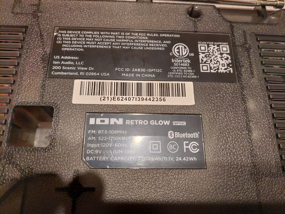 Radio casetofon stereo cu bluetooth Ion Retro Glow US