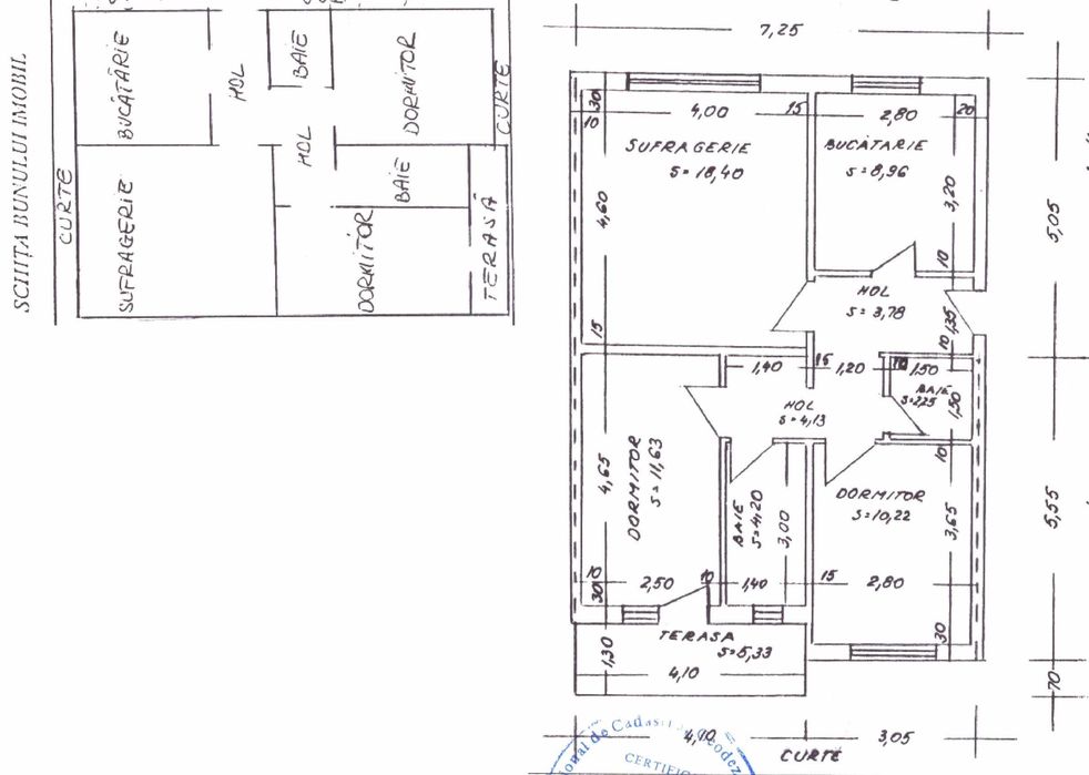 Vand apartament 3 camere decomandate