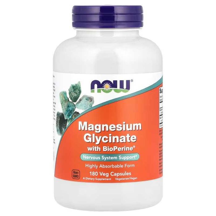 NOW Foods Magnesium Glycinate BioPerine Глицинат магния магний magniy