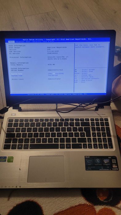 Dezmembrez laptop Asus A56C i7 3537U 2.0 GHz