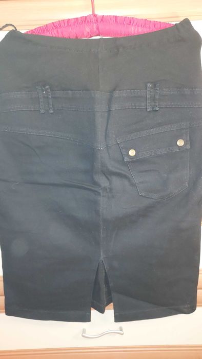 Черна дънкова пола за бременни на "Конти", размер М