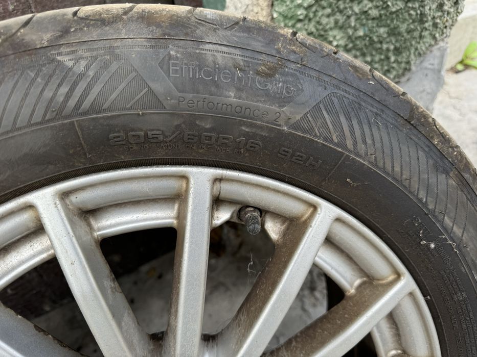 4 бр оригинални джанти 16ки 6.5J ET38 с летни гуми Mercedes W205