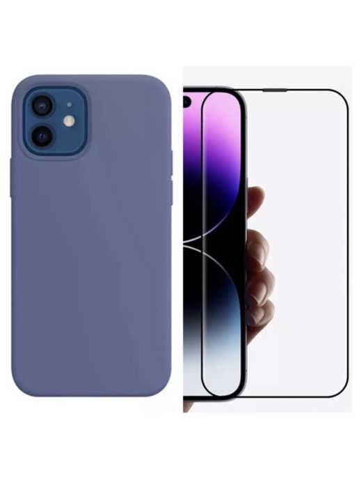 Husa Color Alcantara+Folie Sticla Iphone 14/15/16E/17 PLUS PRO MAX AIR