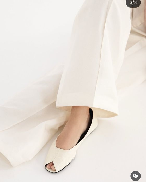 Zara балетки 38 белые