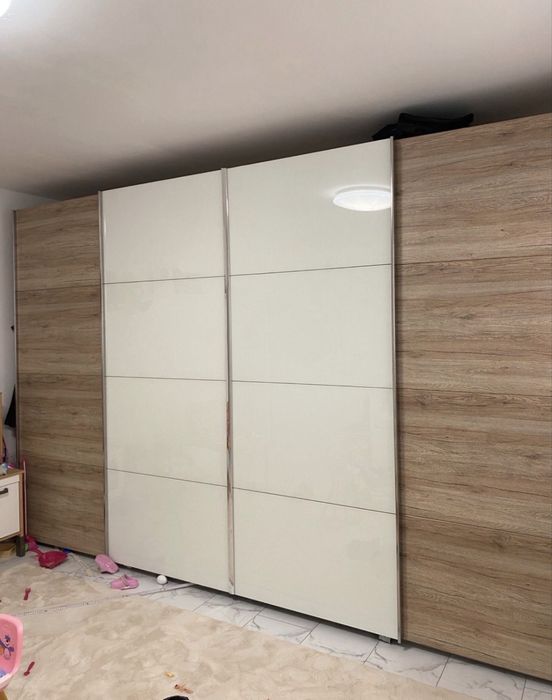 Rez/Dressing/Dulap 360/230/60 cm 4 usi culisante stucla alba maro