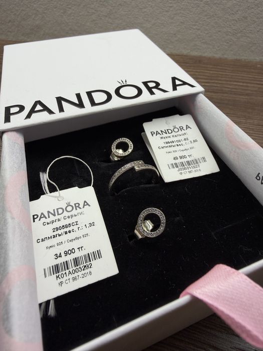 Pandora (кольцо и сережки)