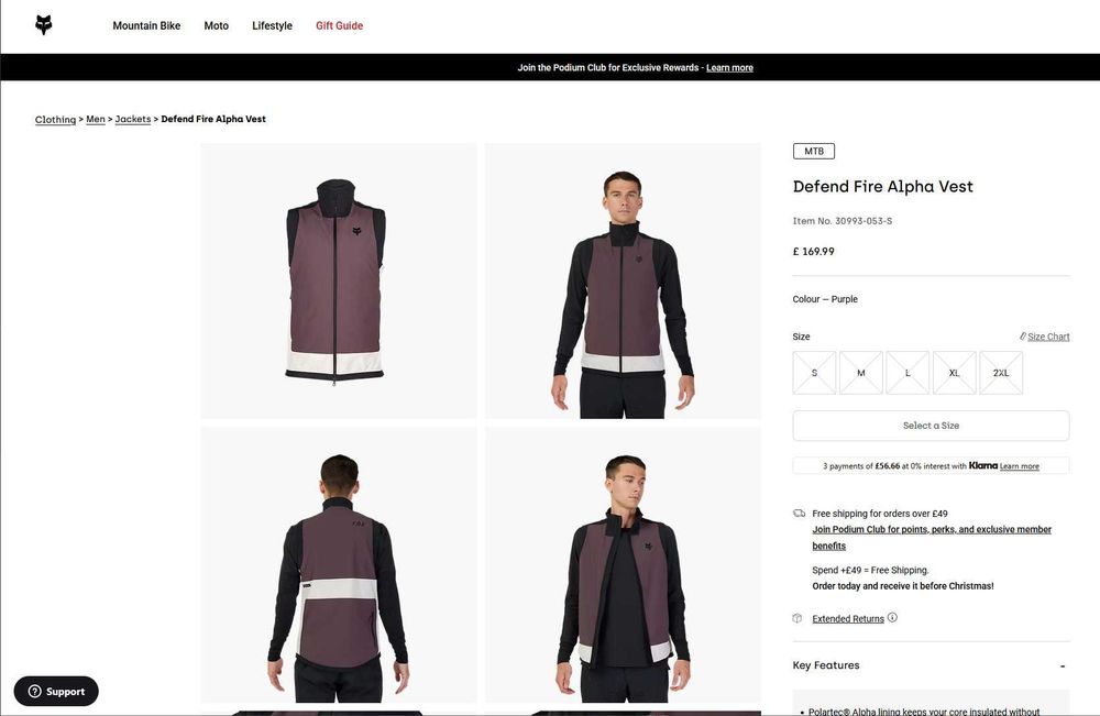 Fox Racing Defend Fire Alpha Vest