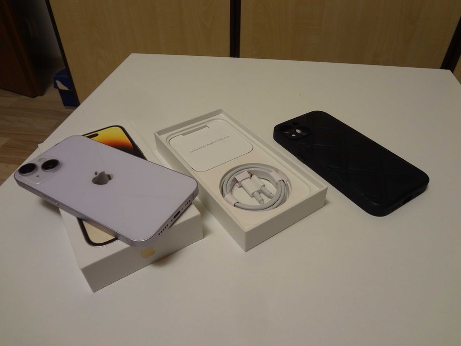 iPhone 14 Purple 128GB Impecabil in Cutie + Accesorii