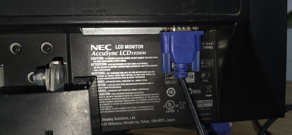Monitor LCD Nec Accusync LCD193WM, 19" si boxe