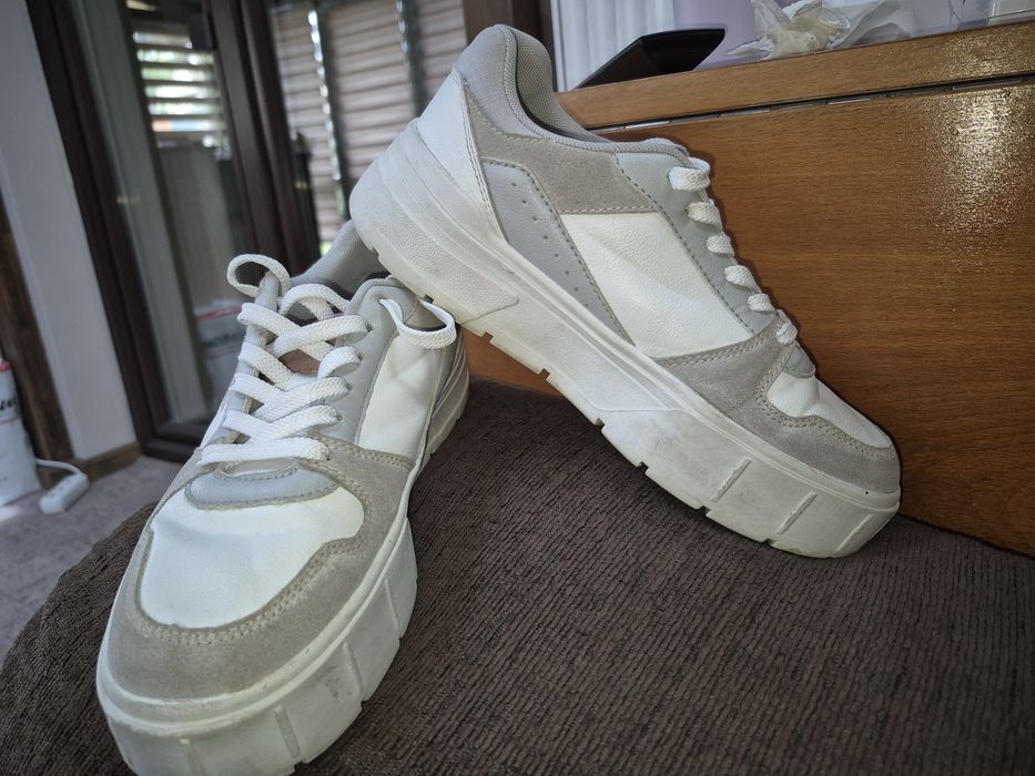 Pantofi sport Lotto, alb/gri, marimea 37