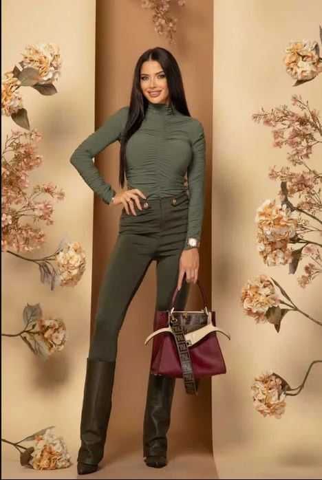 Панталон Alessa дълъг - Autumn Breeze Green