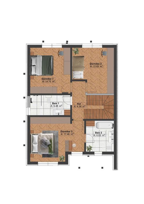 Casă P+1E Bragadiru, Pompă de căldură, 4 camere, 145 mp utili