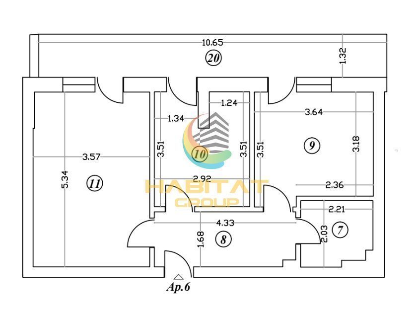Apartament 2 camere / 66.40 mp / Postalionului