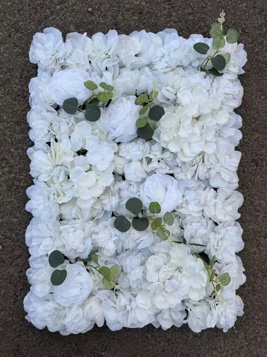 Panou decorativ artificial floral cu fluturi si diverse flori ,des  60x40cm model 2026