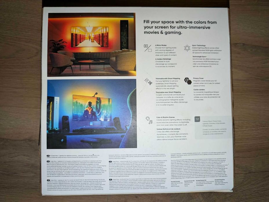 Nanoleaf 4D Screen Mirror Camera Lightstrip Kit - 50 инча