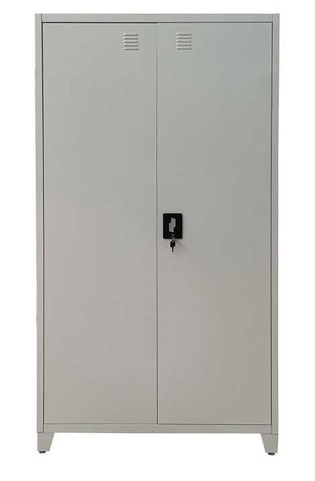 Шкаф метален с две врати и 4 рафта 185 х 90 х 45см