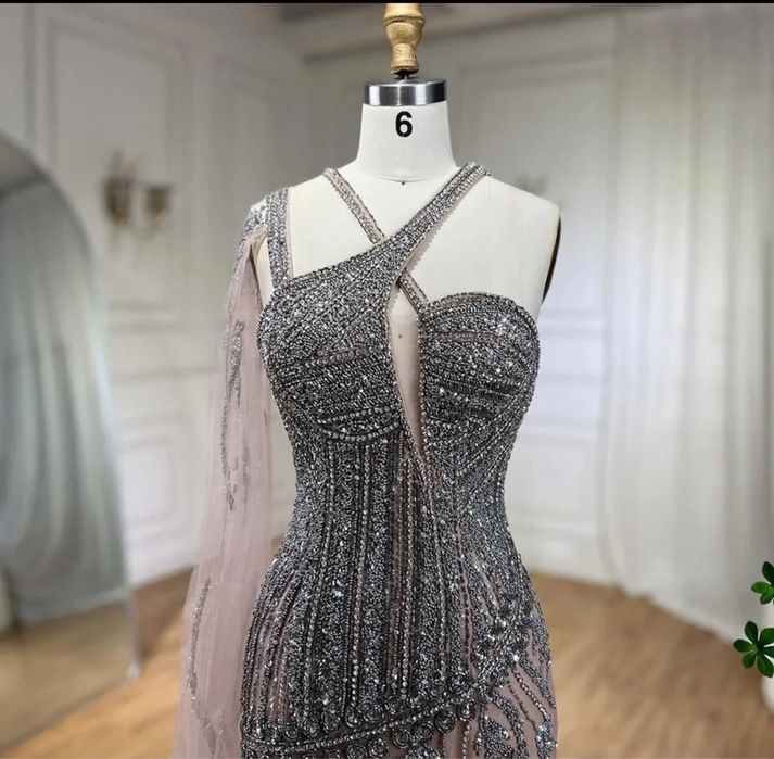 Rochie bijuterie, rochie nasa, cristale, perle, margele