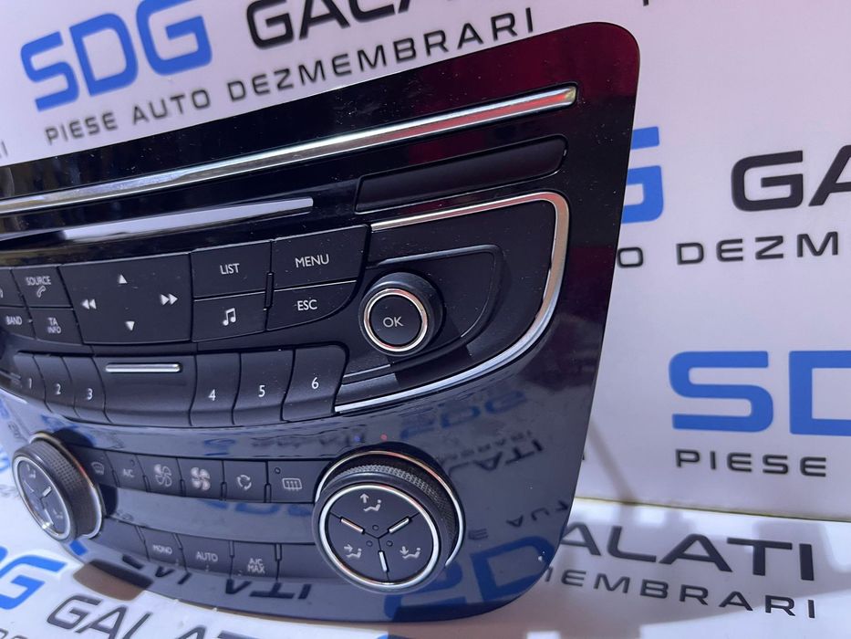 Panou Comanda Consola Buton Butoane Radio CD Player AC Aer Conditionat Clima Climatronic Peugeot 508 2010 - 2018