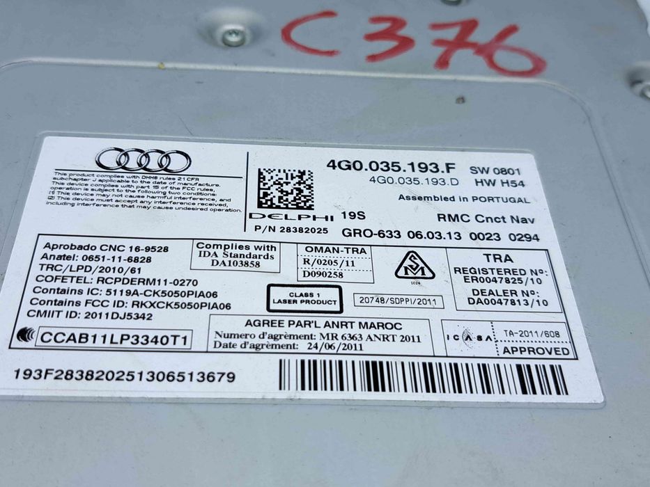 Unitate multimedia Audi A6 (4G2, C7) [Fabr 2012-2017] 4G0035193F