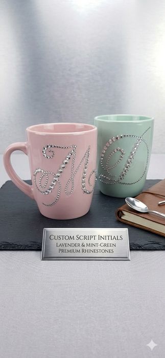 Кружки со стразами . Ручная работа