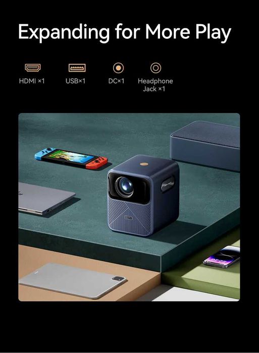 Новинка! Стильный и мощный Проектор Xiaomi Wanbo MOzart1 Pro Global