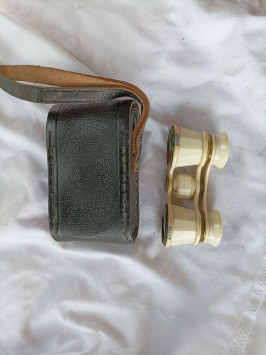 Binoclu vintage cu husa piele