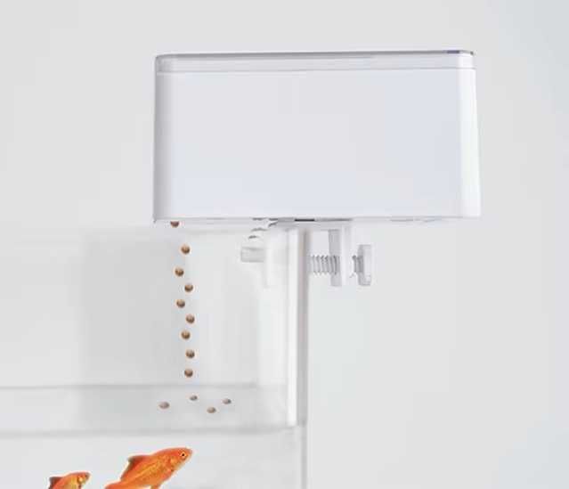 Automatic Fish Feeder – Dispenser Hrănire Pești 70 ml, Timer Digital, Alb