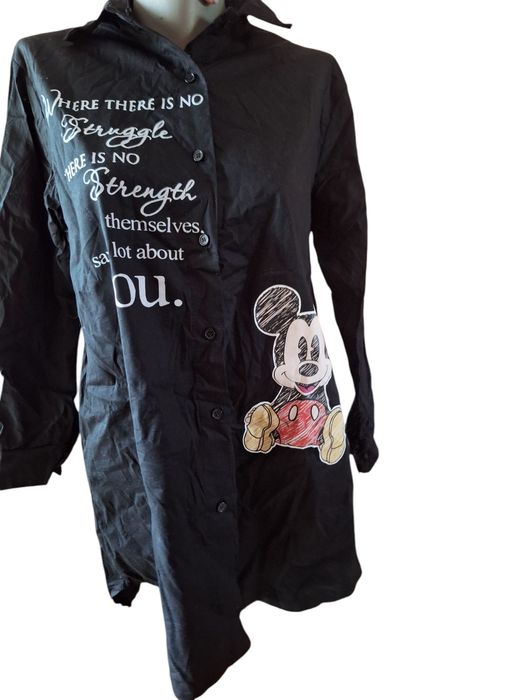 Еластична,дълга риза Мики Маус