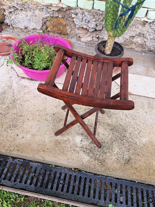 Scăunel pliabil lemn