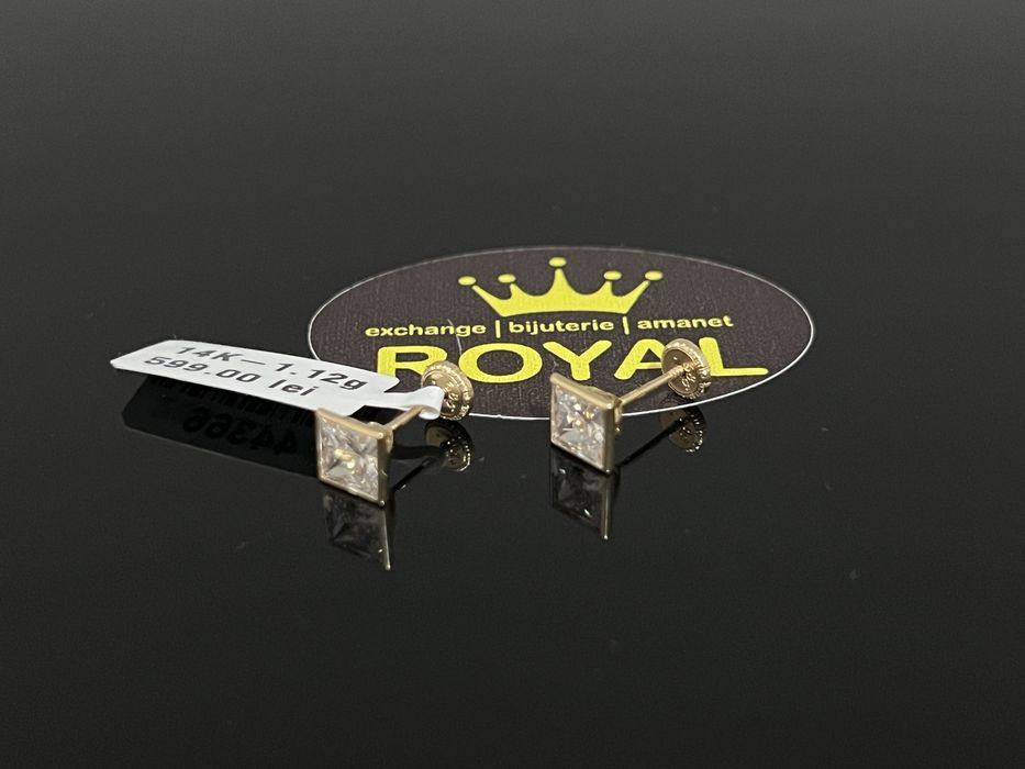 Bijuteria Royal CB : Cercei copil aur nou 14k 1,12gr
