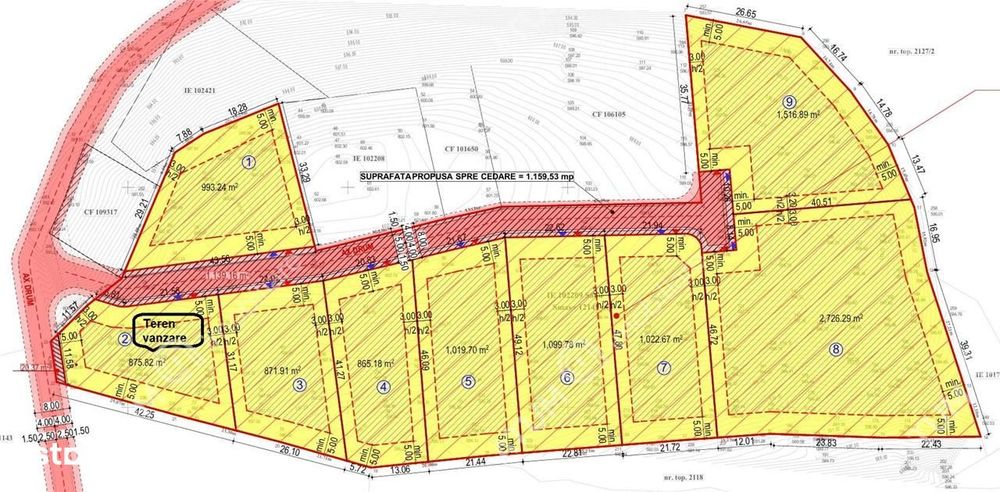Teren intravilan 875 mp in Tocile pretabil casa de vacanta