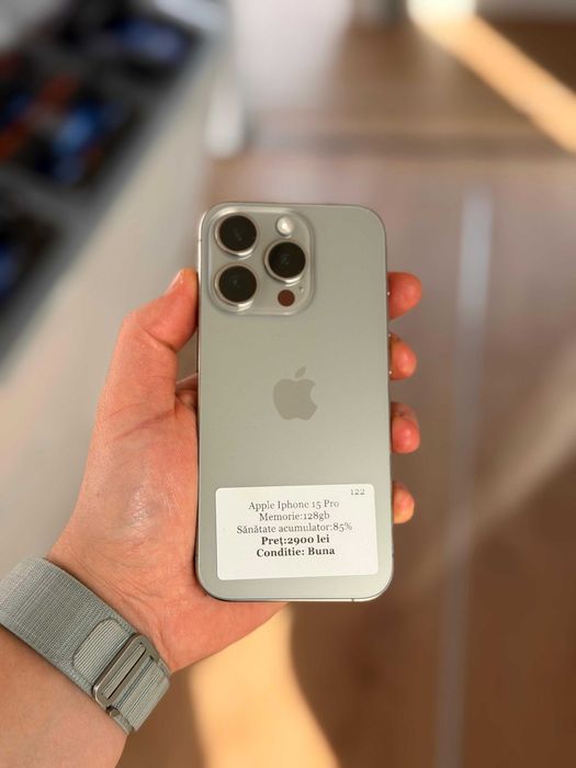 Apple Iphone 15 pro - 128 gb - natural titanium -