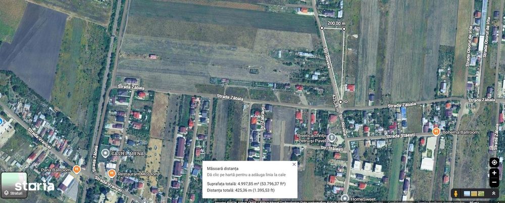 Teren intravilan 5.000 mp – Focsani, Str. Rovine (Dubla deschidere /
