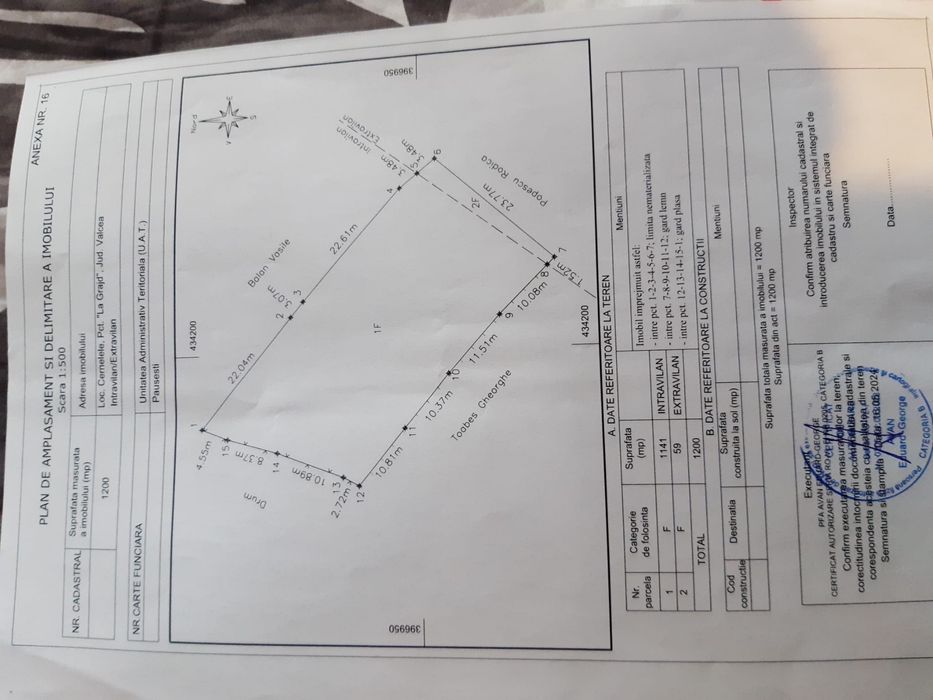 Teren intravilan si padure