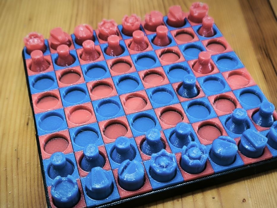 Мини шах за игра 3Д Принтиран