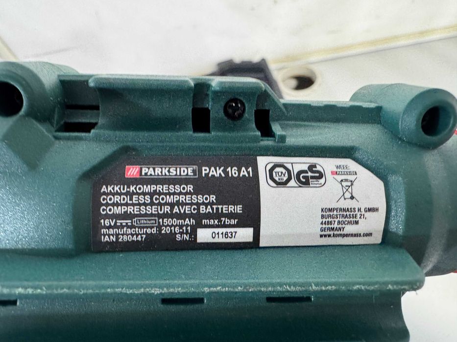 Компресор и въздушна помпа - Parkside 16 V